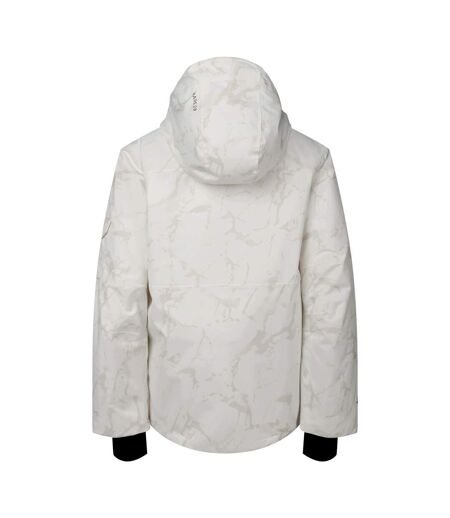 Blouson De Ski À Capuche Ajustable Motif/style Effet Craquelé Snowline Femme Blanc Cassé Imprimé Dare 2B