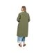 Womens/ladies Heidi Quilted Trench Coat Khaki Green Raffya-3