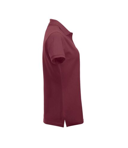 Clique Womens/Ladies Manhattan Polo Shirt (Burgundy)