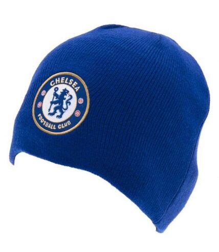 Chelsea FC Official Adults Unisex Knitted Hat (Royal Blue)