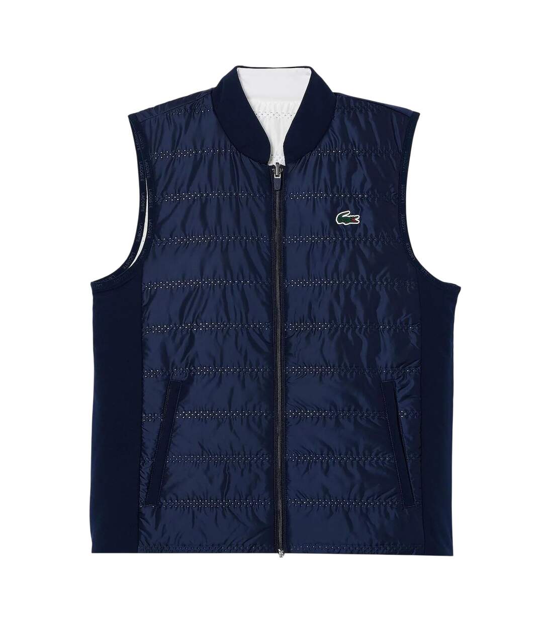 Doudoune Sans Manches Motif/style Matelassé Femme Bleu Marine Lacoste-1
