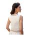 Gilet Motif/style Géométrique Femme Crème Threadbare-2