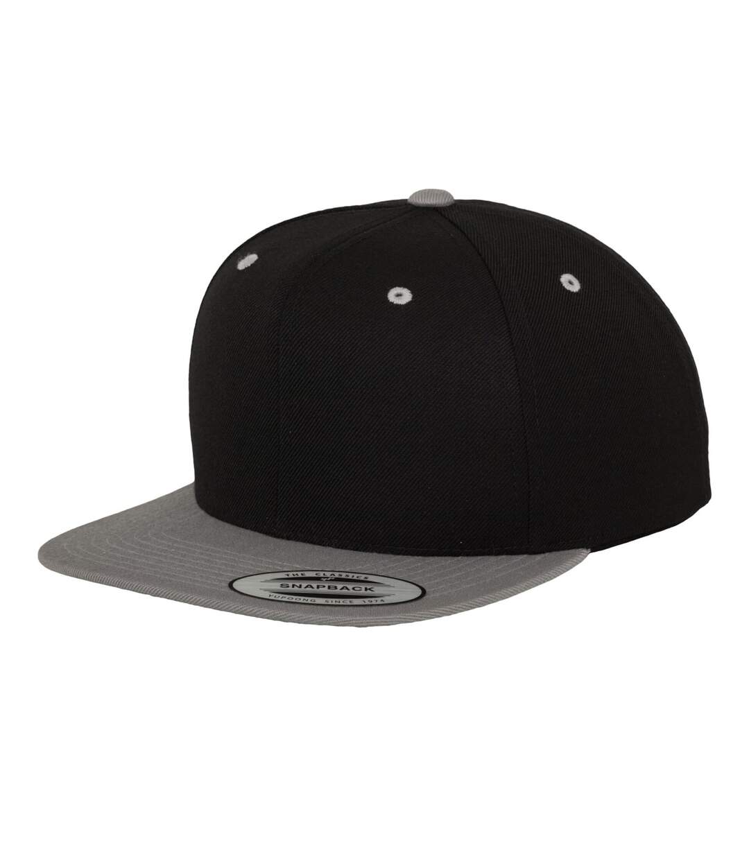 Casquette Ajustable Classic Noir Argenté Yupoong-1