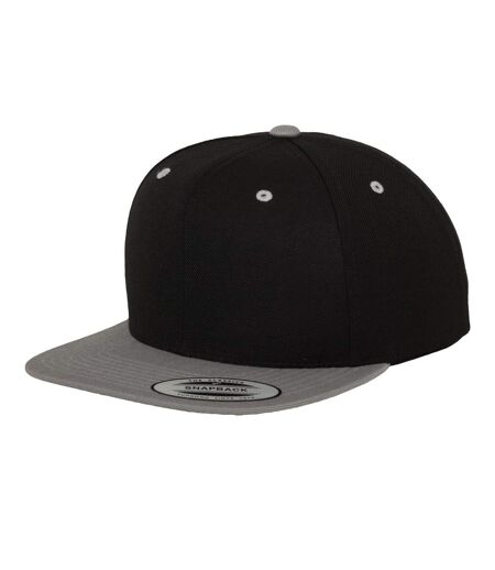 Casquette Ajustable Classic Noir Argenté Yupoong