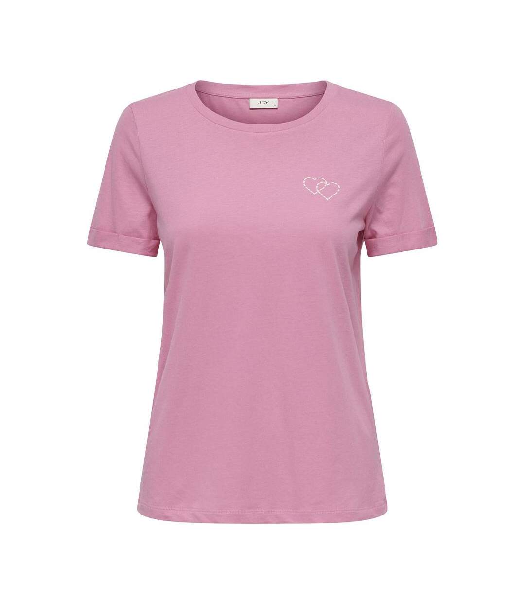 T-shirt rose/blanc femme jdy kitty-2