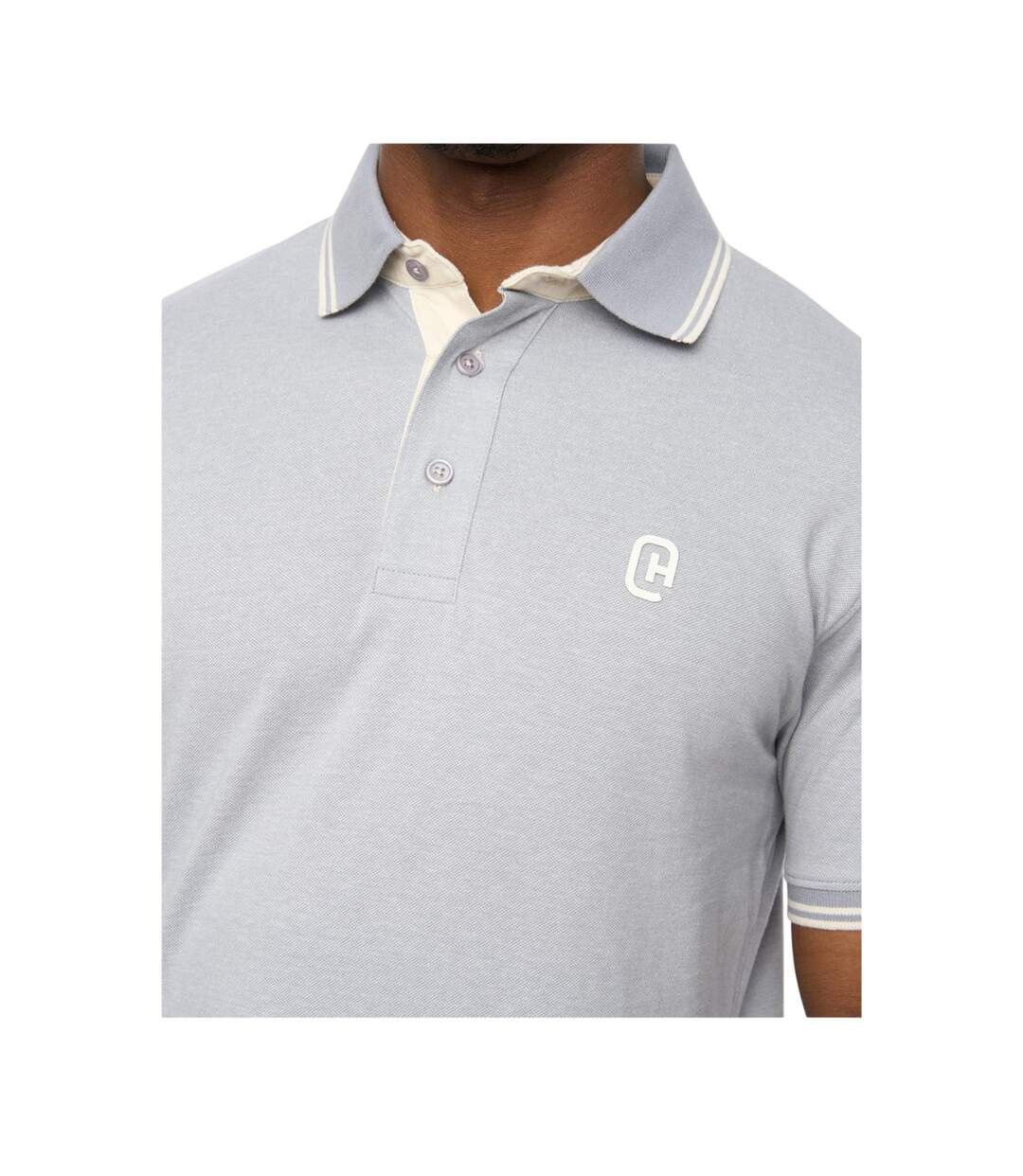 Polo Preece Homme Bleu Clair Crosshatch-4