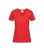 T-shirt Col V Femme Rouge Stedman-2