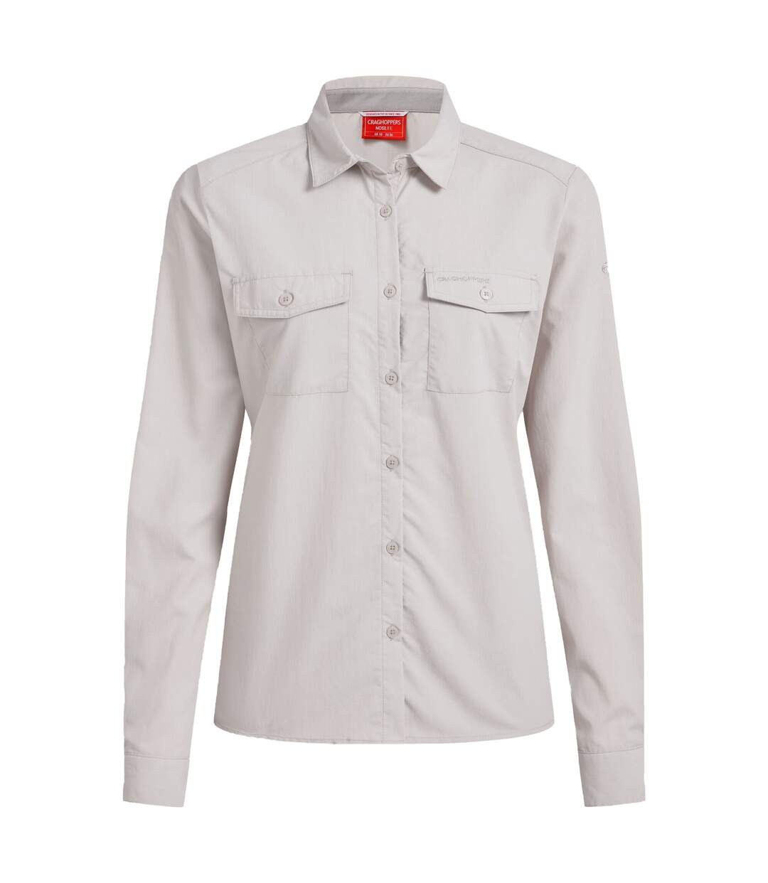 Chemise Unie Manches Longues Loukkos Femme Blanc Cassé Craghoppers-2