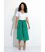 T-shirt col V maille effet broderie-3