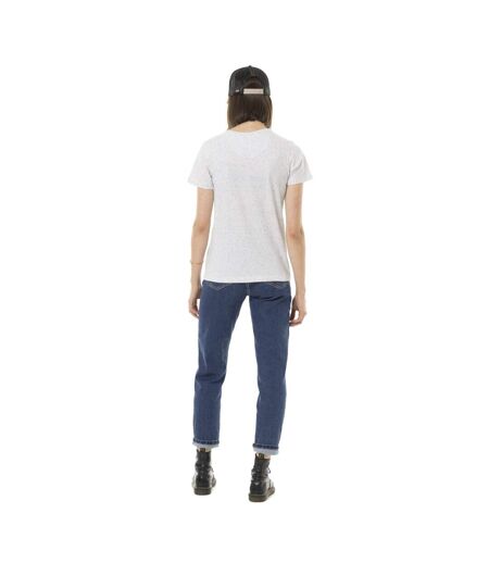 T-shirt femme moucheté col rond et motif perle Vondutch