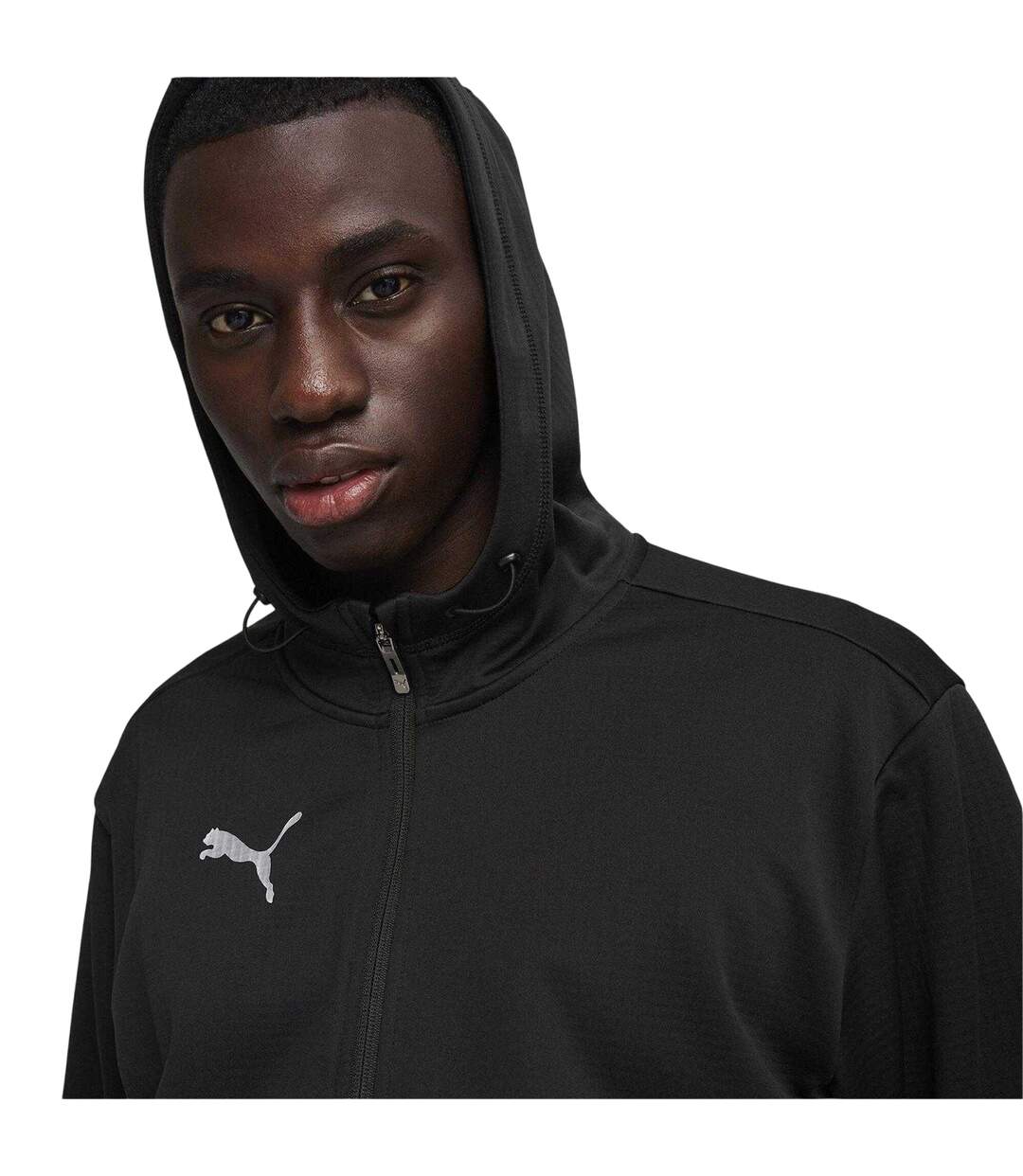 Mens Teamfinal Tracksuit Top Black Silver Puma-4