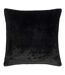 Paoletti Stanza Faux Fur Throw Pillow Cover (Jet Black) (55cm x 55cm)