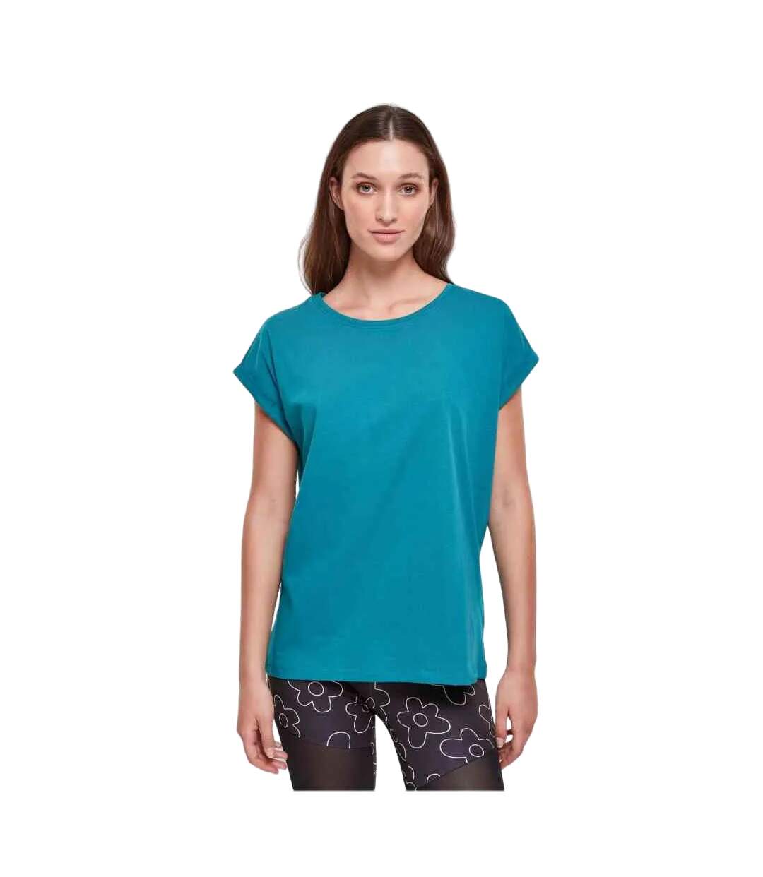 T-shirt Femme Bleu Sarcelle Clair Urban Classics-1