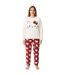 Ensemble De Pyjama Long Femme Blanc Rouge Hello Kitty-1