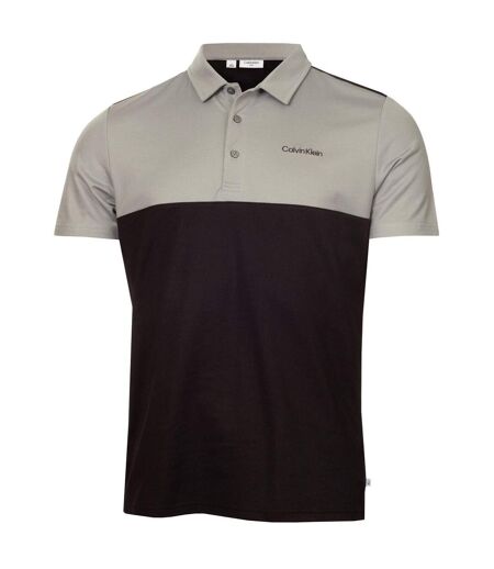 Polo Motif/style Brodé Homme Noir Argenté Calvin Klein