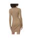 Robe beige femme only kattie-2