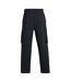 Mens Utility Loose Fit Cargo Jogging Bottoms Black Under Armour-2