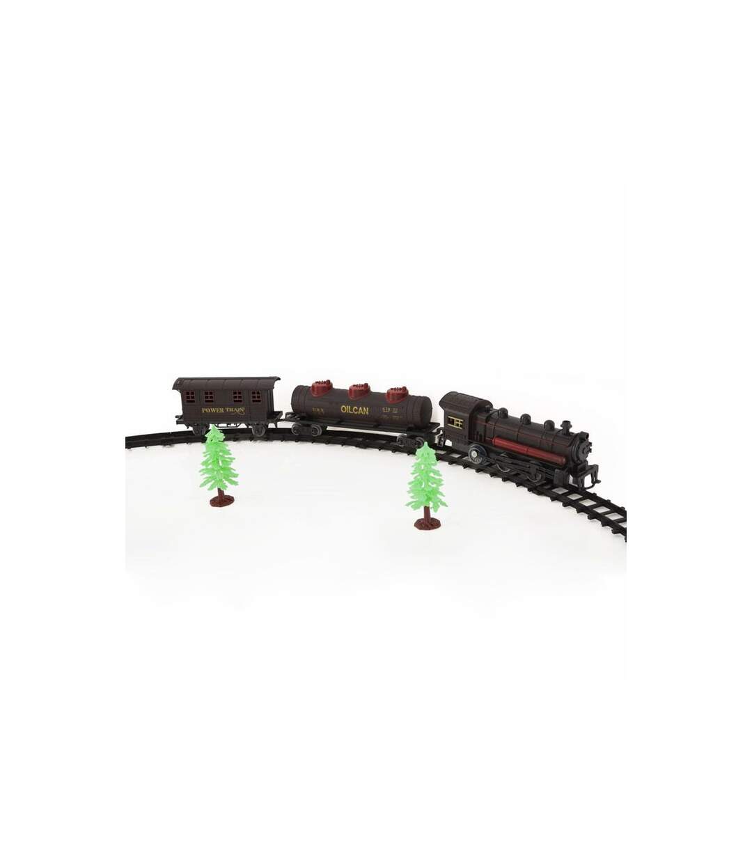 Train de Noël Électrique 17 Pièces 55cm Gris-1