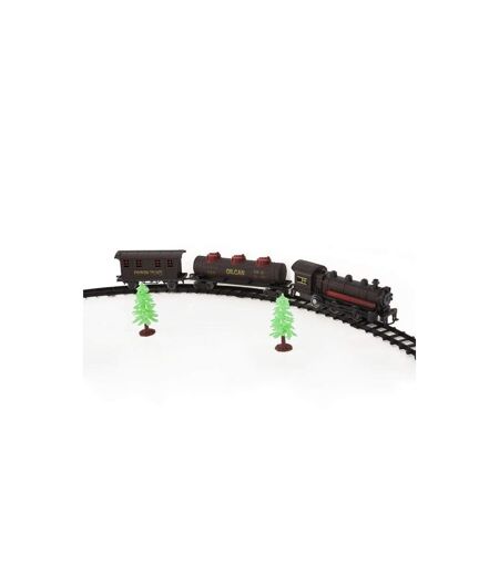 Train de Noël Électrique 17 Pièces 55cm Gris