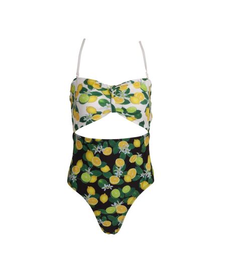 Brave Soul Womens/Ladies Fruit Print Bandeau Swimming Costume (Green) - UTUT264