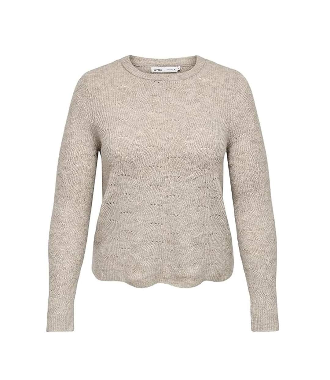 Pull marron femme only lolli-1