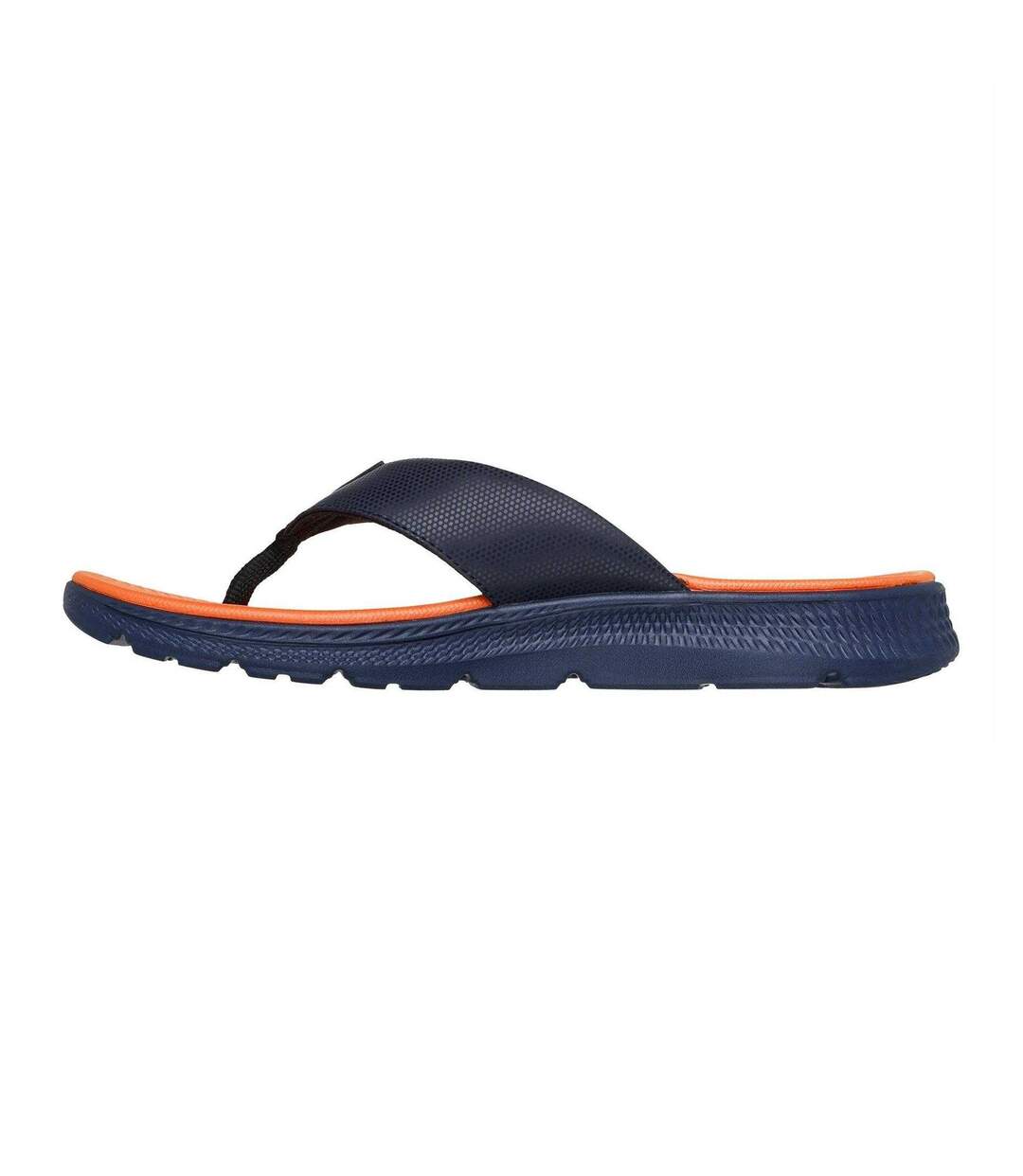 Mens Go Consistent Rubber Flip Flops Navy Orange Skechers-2