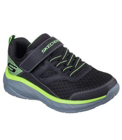 Baskets boundless garçon noir / vert clair Skechers