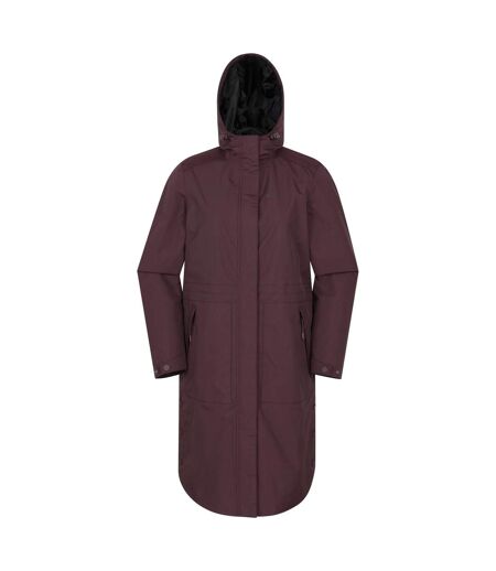 Womens Hannah Extreme Waterproof Mac Burgundy Mountain Warehouse