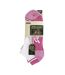 3 Pack Ladies Performance Trainer Socks | Outdoor Cushioned Low Cut Socks-2