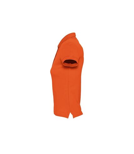 SOLS Womens/Ladies Passion Pique Short Sleeve Polo Shirt (Orange)