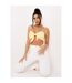 Haut Court Motif/style Lanières Femme Citron Missy Empire-1