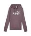 Womens/ladies No.1 Logo Fleece Overhead Hoodie Raisin Puma-2