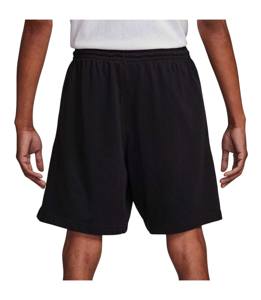 Mens Club Embroidered Logo Shorts Obsidian Black Nike-2