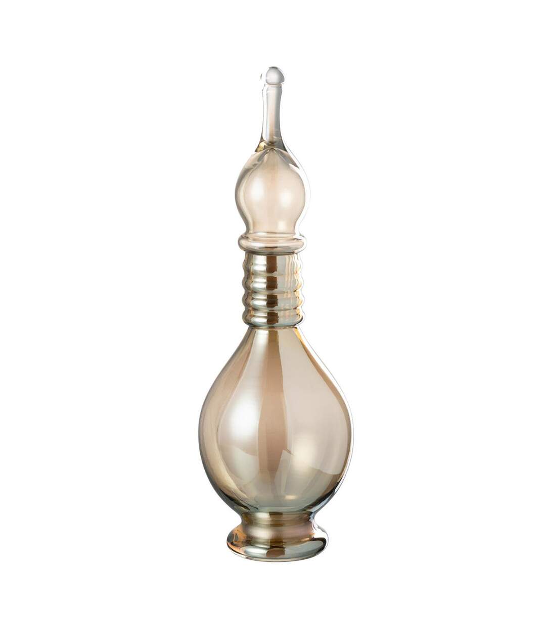 Vase Bouchon Fiole en Verre Jo 40cm Beige-1