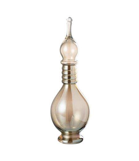 Vase Bouchon Fiole en Verre Jo 40cm Beige
