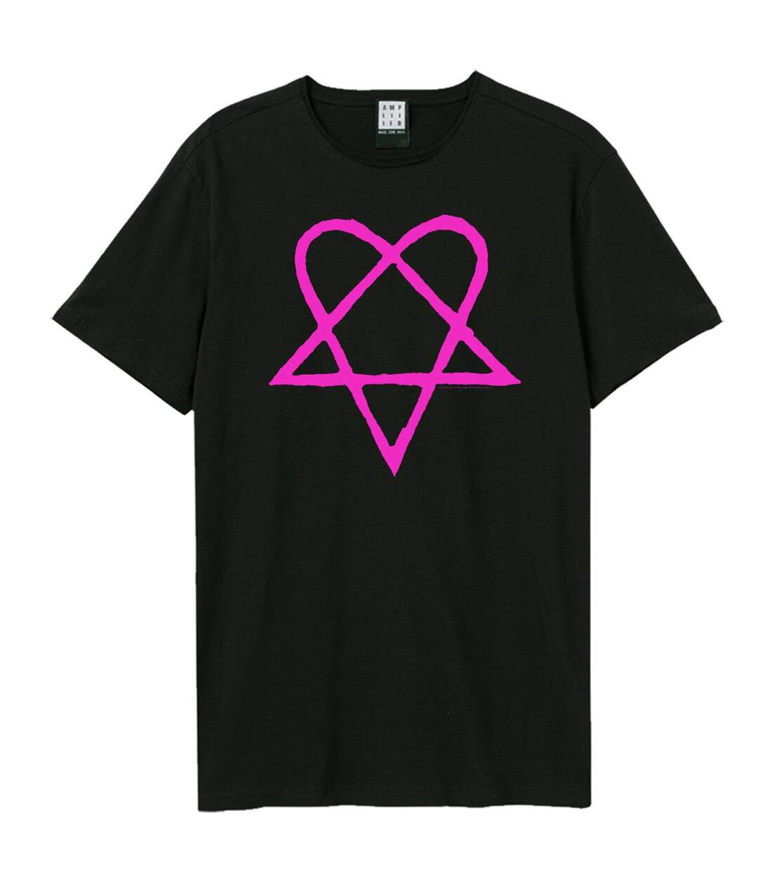 Unisex Adult Heartagram Him T-shirt Black Amplified-1
