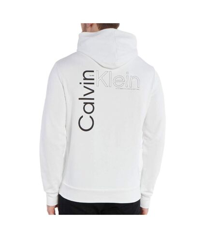 Sweat à Capuche Blanc Homme Calvin Klein Jeans Angled - 3XL