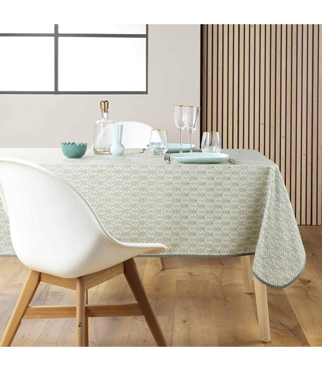 Nappe Imprimé Piana 145x240cm Sauge-1