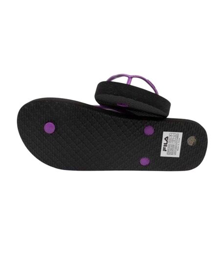 Tongs Troy Femme Noir Violet Fila