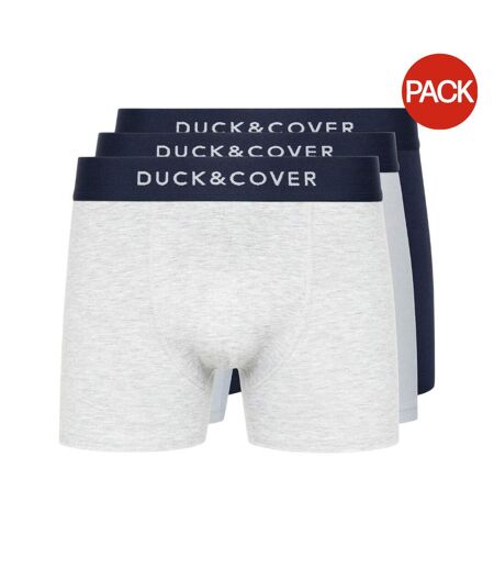 Pack of 3  Mens sagnet boxer shorts  blue/white/grey Duck and Cover
