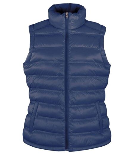 Doudoune anorak sans manches bodywarmer FEMME - R193F - bleu marine