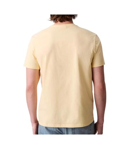T-shirt jaune homme calvin klein jeans badge 30s - l