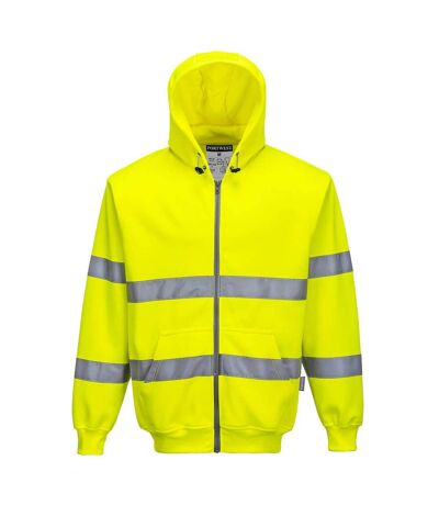 Portwest Mens Hi-Vis Full Zip Hoodie (Yellow) - UTPW386