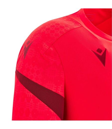 Unisex Adult 25/26 Wales Ru Rugby Shirt Red Macron