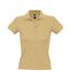 SOLS Womens/Ladies People Pique Short Sleeve Cotton Polo Shirt (Sand) - UTPC319