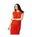 Womens/ladies Zig Zag Maxi Dress Orange Biba-2