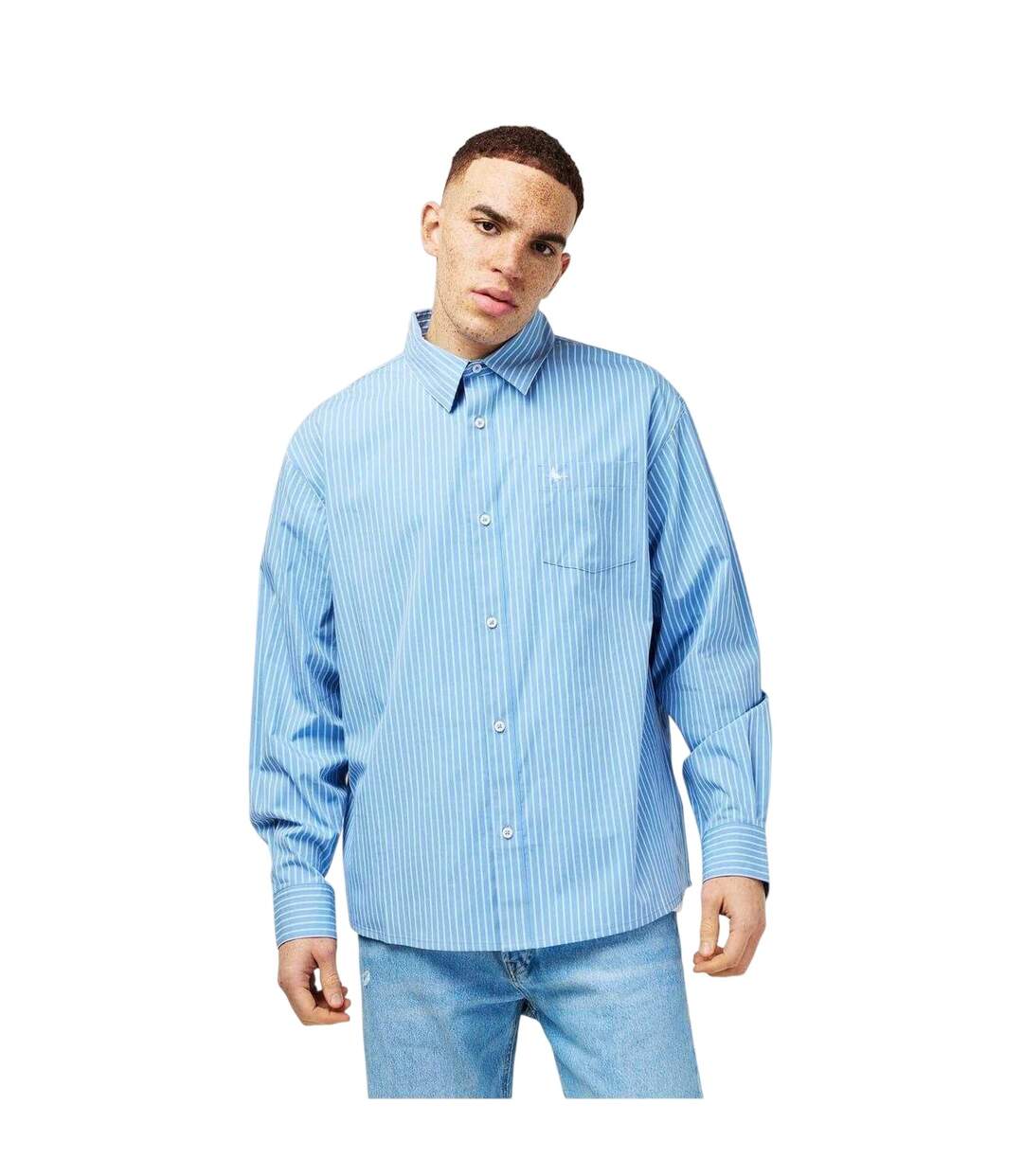 Mens Long-sleeved Shirt Sky Blue Jack Wills-4