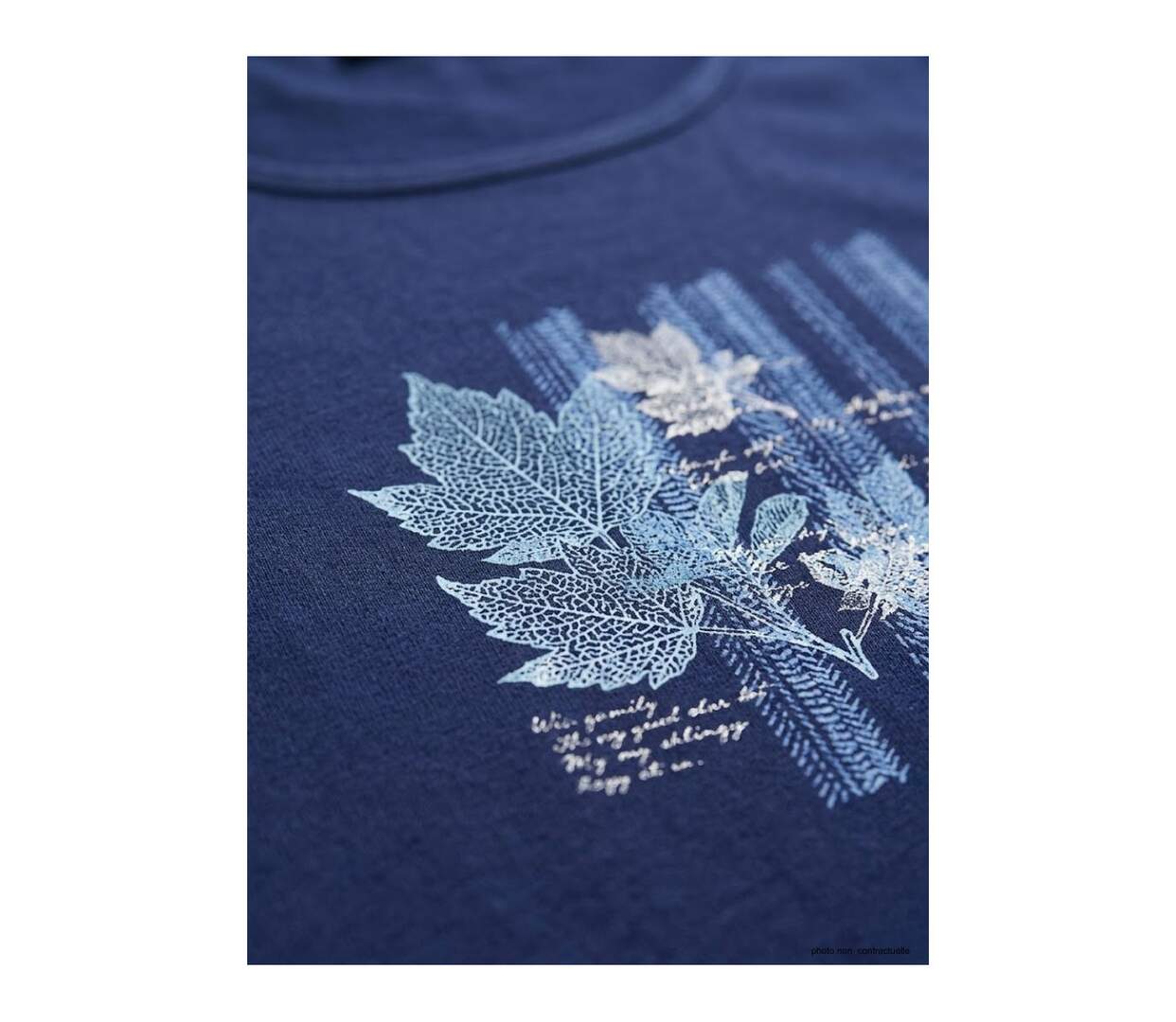 Tee-shirt MAYFLOWER NAVY2 marine à sérigraphie : le confort créatif-4