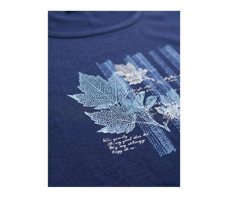 Tee-shirt MAYFLOWER NAVY2 marine à sérigraphie : le confort créatif