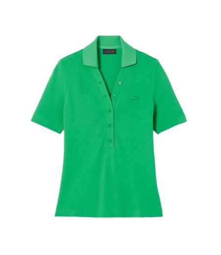 Polo vert femme lacoste slim fit mini pique